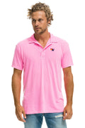 Retro AVIATOR NATION POLO - NEON PINK