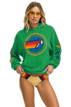 Retro AVIATOR NATION RELAXED VENICE PULLOVER HOODIE - KELLY GREEN