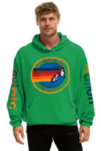 Retro AVIATOR NATION RELAXED VENICE PULLOVER HOODIE - KELLY GREEN