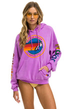 Retro AVIATOR NATION RELAXED VENICE PULLOVER HOODIE - NEON PURPLE