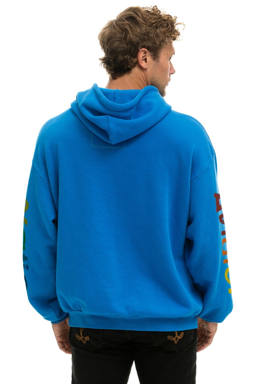Retro AVIATOR NATION RELAXED VENICE PULLOVER HOODIE - OCEAN