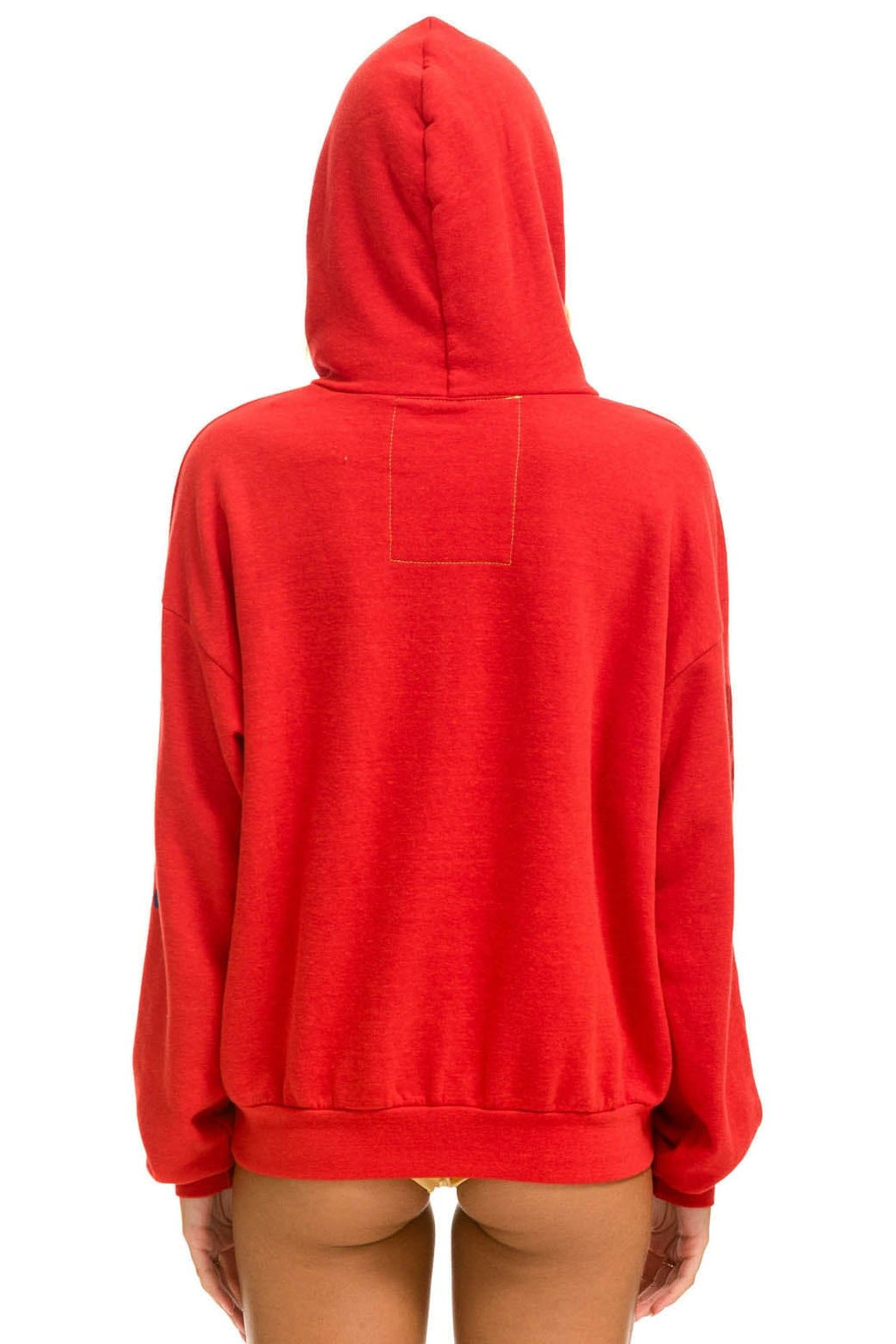 Retro AVIATOR NATION RELAXED VENICE PULLOVER HOODIE - RED