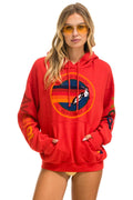 Retro AVIATOR NATION RELAXED VENICE PULLOVER HOODIE - RED