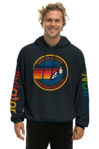 Retro AVIATOR NATION SAN FRANCISCO RELAXED PULLOVER HOODIE - CHARCOAL