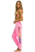 Retro AVIATOR NATION SAN FRANCISCO SWEATPANTS - NEON PINK