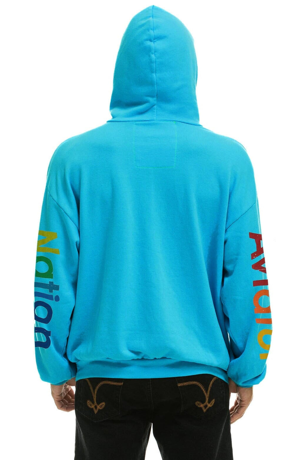 Retro AVIATOR NATION VAIL RELAXED PULLOVER HOODIE - NEON BLUE