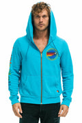 Retro AVIATOR NATION VAIL ZIP HOODIE - NEON BLUE