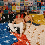 Retro Aviator Nation x Lola Blanket - Gold White Bolt