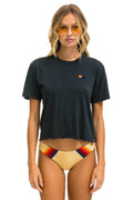 Retro BASIC BOYFRIEND TEE - CHARCOAL