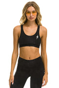 Retro BOLT EMBROIDERY SPORTS BRA - CHARCOAL