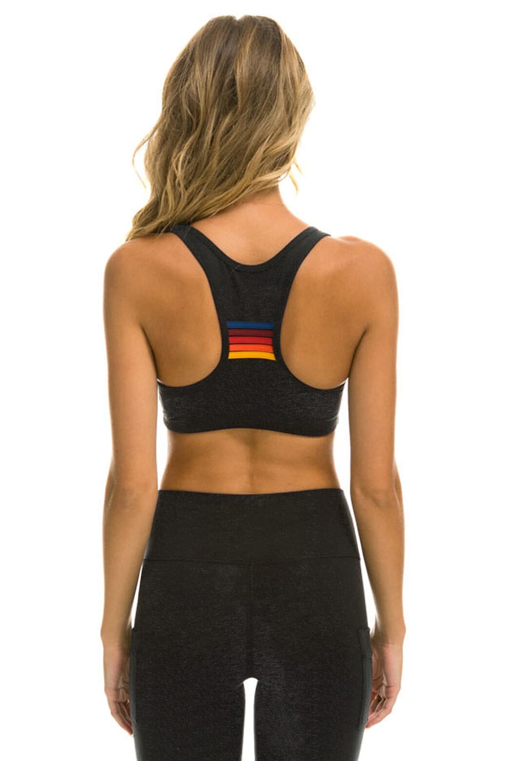 Retro BOLT EMBROIDERY SPORTS BRA - CHARCOAL