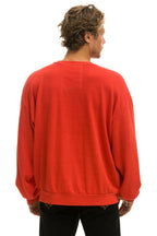 Retro BOLT RELAXED CREW SWEATSHIRT - RED WHITE