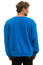 Retro BOLT STITCH RELAXED CREW SWEATSHIRT - OCEAN NEON YELLOW