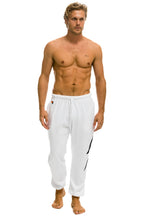 Retro BOLT STITCH SWEATPANTS - WHITE BLACK