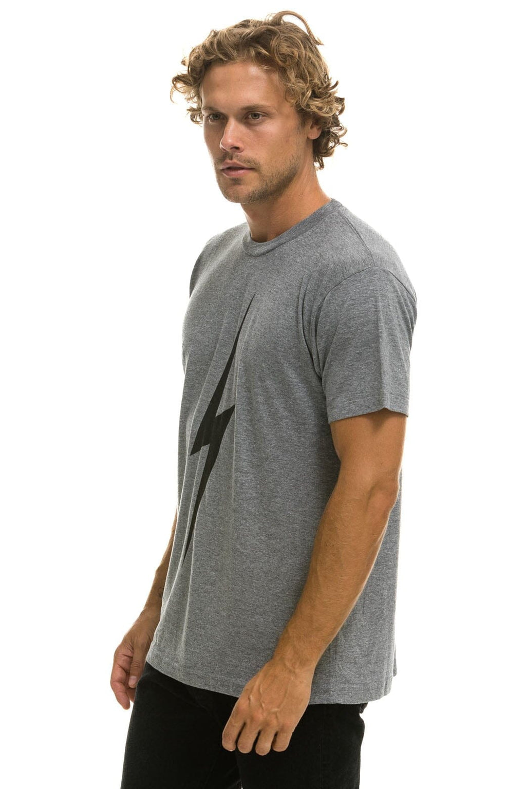 Retro BOLT TEE - HEATHER GREY