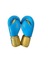 Retro BOXING GLOVES - BLUE GOLD