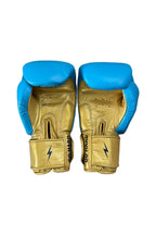 Retro BOXING GLOVES - BLUE GOLD