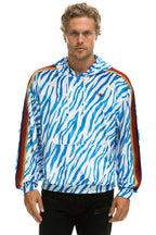 Retro CLASSIC VELVET RELAXED PULLOVER HOODIE - BLUE TIGER