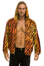 Retro CLASSIC VELVET RELAXED ZIP HOODIE - TIGER