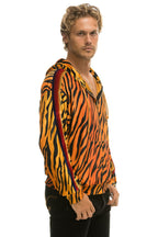 Retro CLASSIC VELVET RELAXED ZIP HOODIE - TIGER