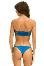 Retro GATHERED BANDEAU BIKINI TOP - ANTIGUA