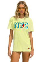 Retro GOV BALL 2024 UNISEX CREW TEE - NEON YELLOW