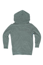 Retro KIDS 5 STRIPE HOODIE - HEATHER GREY BLUE STRIPES