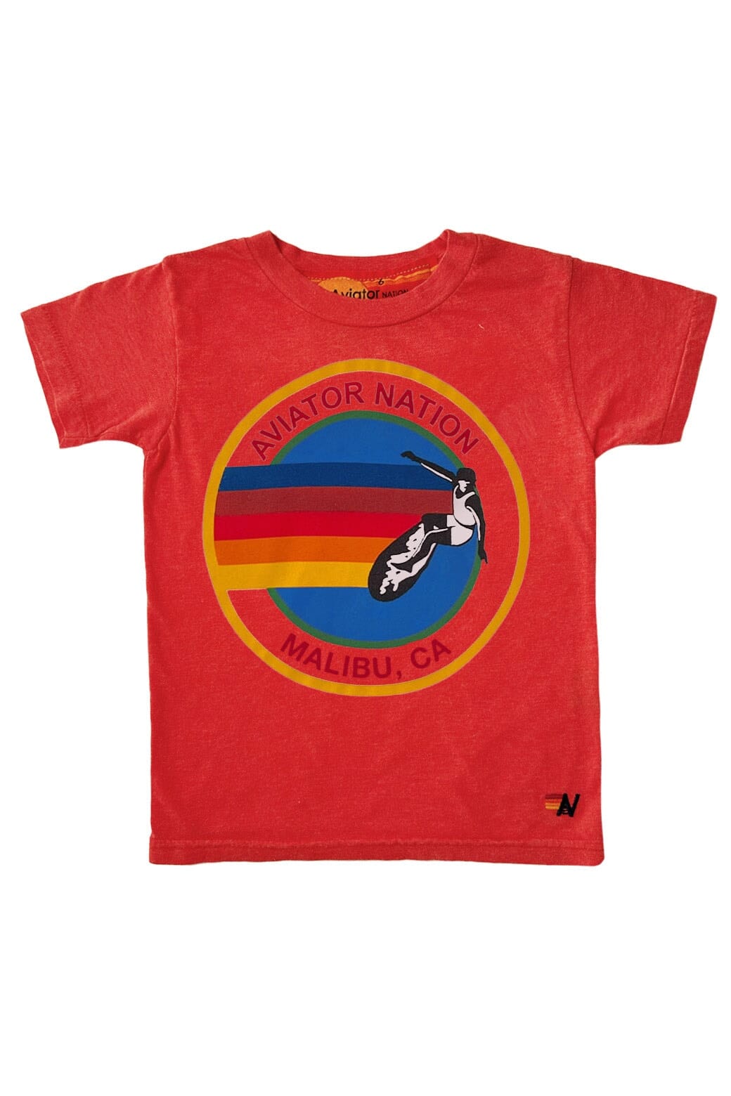 Retro KIDS AVIATOR NATION MALIBU TEE - RED