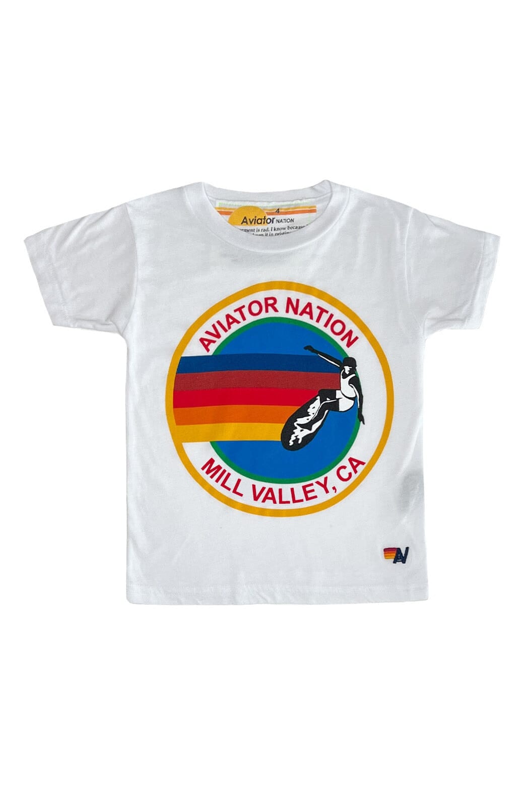 Retro KIDS AVIATOR NATION MILL VALLEY TEE - WHITE