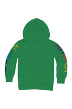 Retro KIDS AVIATOR NATION VENICE ZIP HOODIE - KELLY GREEN