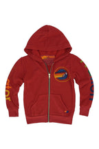 Retro KIDS AVIATOR NATION VENICE ZIP HOODIE - RED