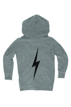 Retro KIDS BOLT PRINT ZIP HOODIE - HEATHER GREY