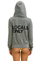 Retro LOCALS ONLY HOODIE - HEATHER GREY