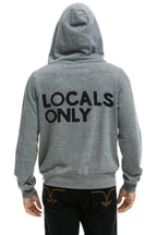 Retro LOCALS ONLY HOODIE - HEATHER GREY