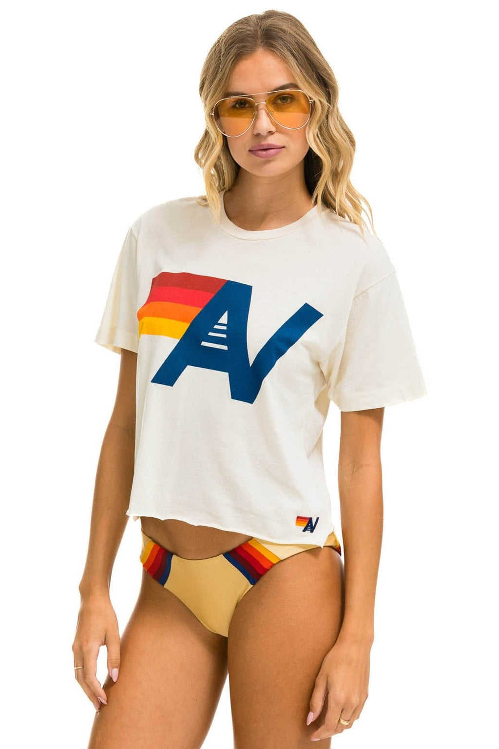 Retro LOGO BOYFRIEND TEE - VINTAGE WHITE