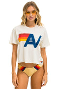 Retro LOGO BOYFRIEND TEE - VINTAGE WHITE