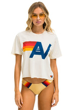 Retro LOGO BOYFRIEND TEE - VINTAGE WHITE