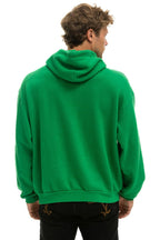 Retro LOGO PULLOVER RELAXED HOODIE - KELLY GREEN
