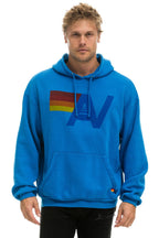 Retro LOGO PULLOVER RELAXED HOODIE - OCEAN