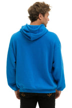 Retro LOGO PULLOVER RELAXED HOODIE - OCEAN