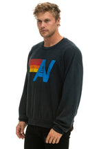 Retro LOGO RELAXED CREW SWEATSHIRT - CHARCOAL