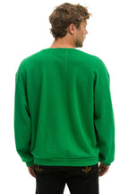 Retro LOGO RELAXED CREW SWEATSHIRT - KELLY GREEN