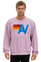 Retro LOGO RELAXED CREW SWEATSHIRT - MAUVE