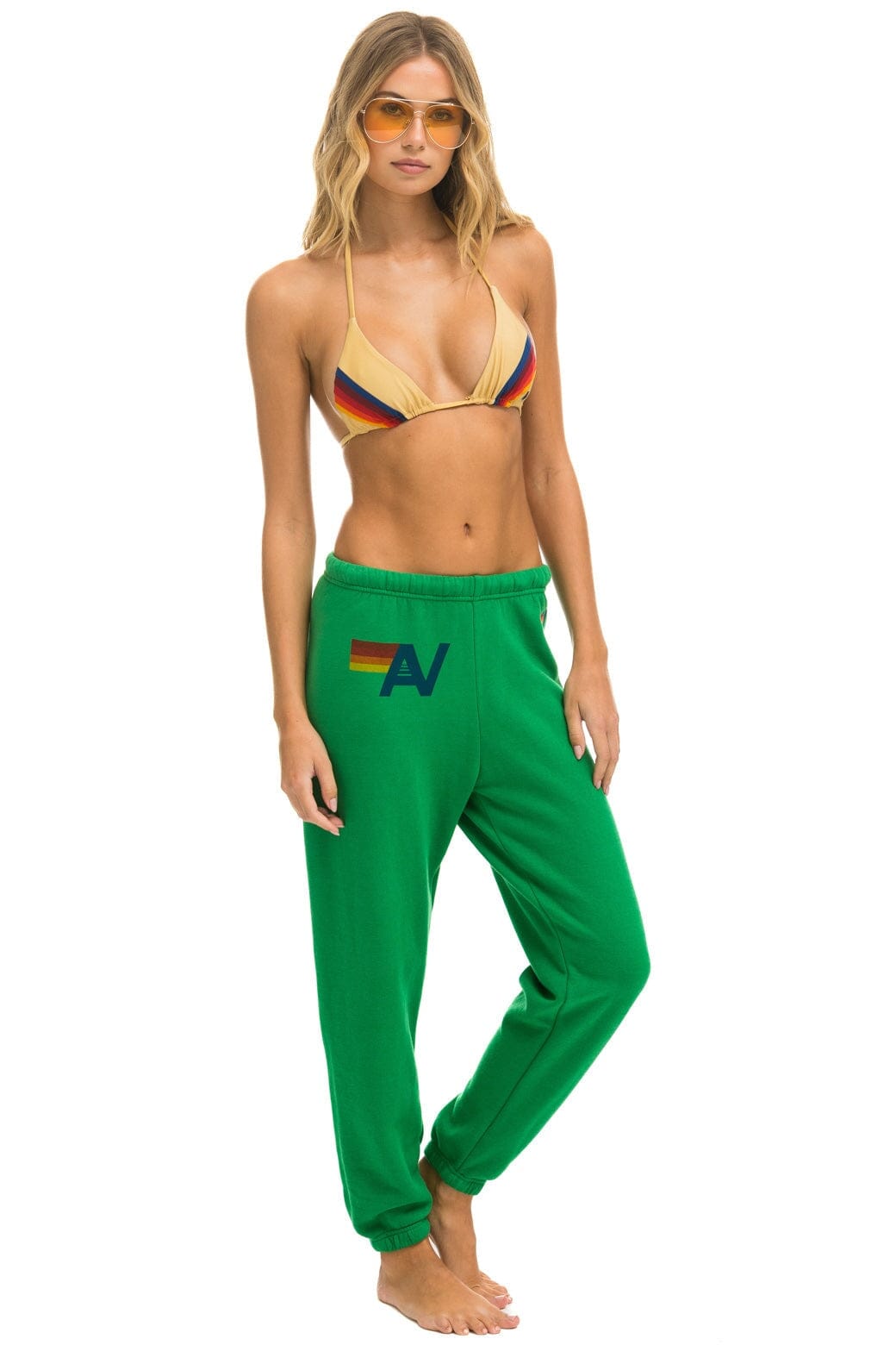 Retro LOGO SWEATPANTS - KELLY GREEN