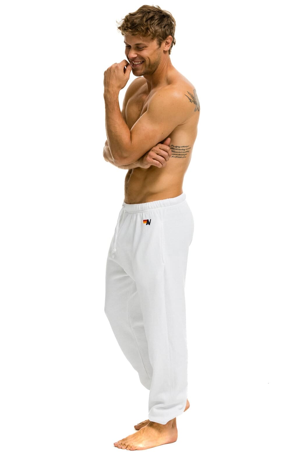 Retro LOGO SWEATPANTS - WHITE