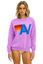 Retro LOGO SWEATSHIRT - NEON PURPLE