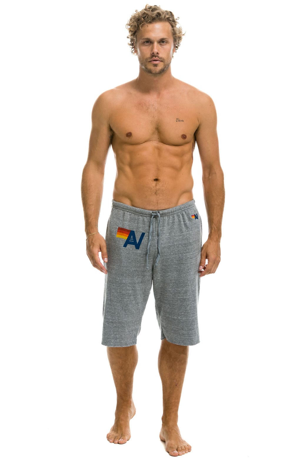 Retro LOGO SWEATSHORTS - HEATHER GREY
