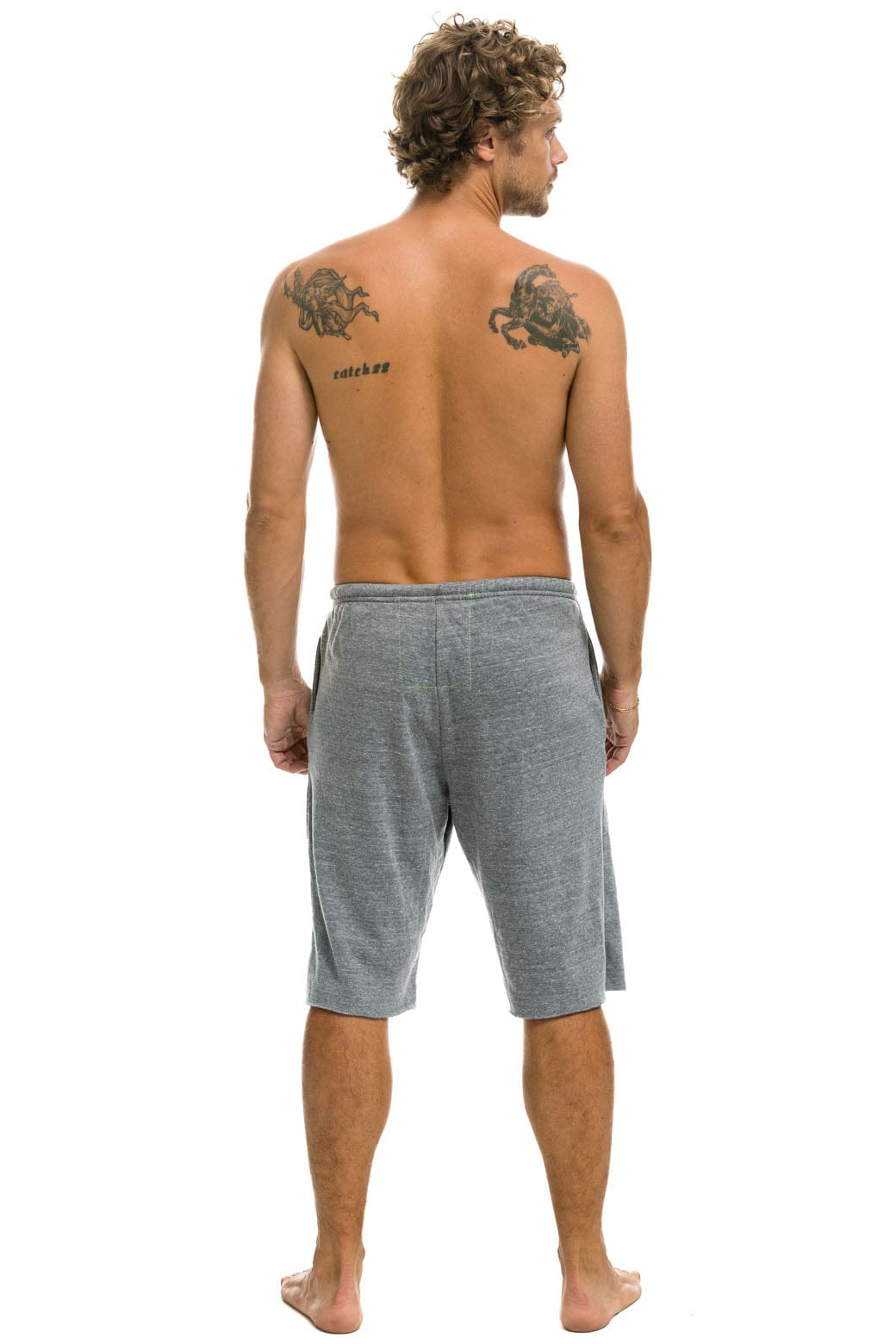 Retro LOGO SWEATSHORTS - HEATHER GREY