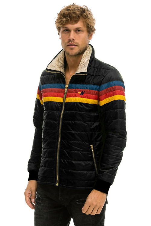 Retro 4 STRIPE JACKET - BLACK
