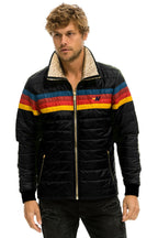 Retro 4 STRIPE JACKET - BLACK